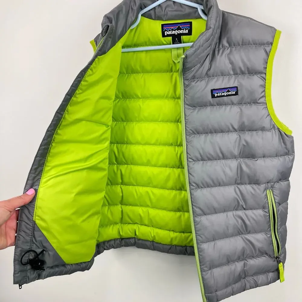Patagonia Boys' Down Sweater Vest Feather Grey S 7-8